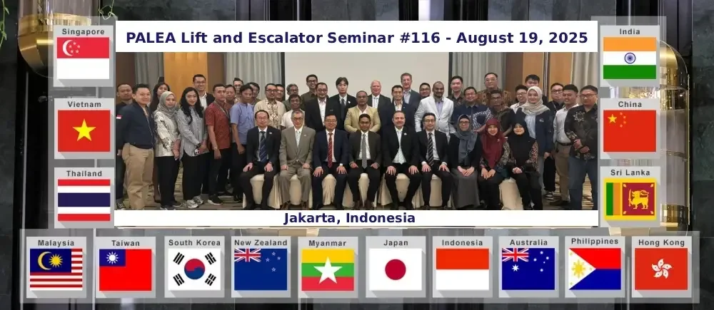 PALEA Lift and Escalator Seminar #116 - Jakarta, Indonesia - August 19, 2025